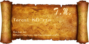 Tercsi Márta névjegykártya