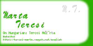 marta tercsi business card